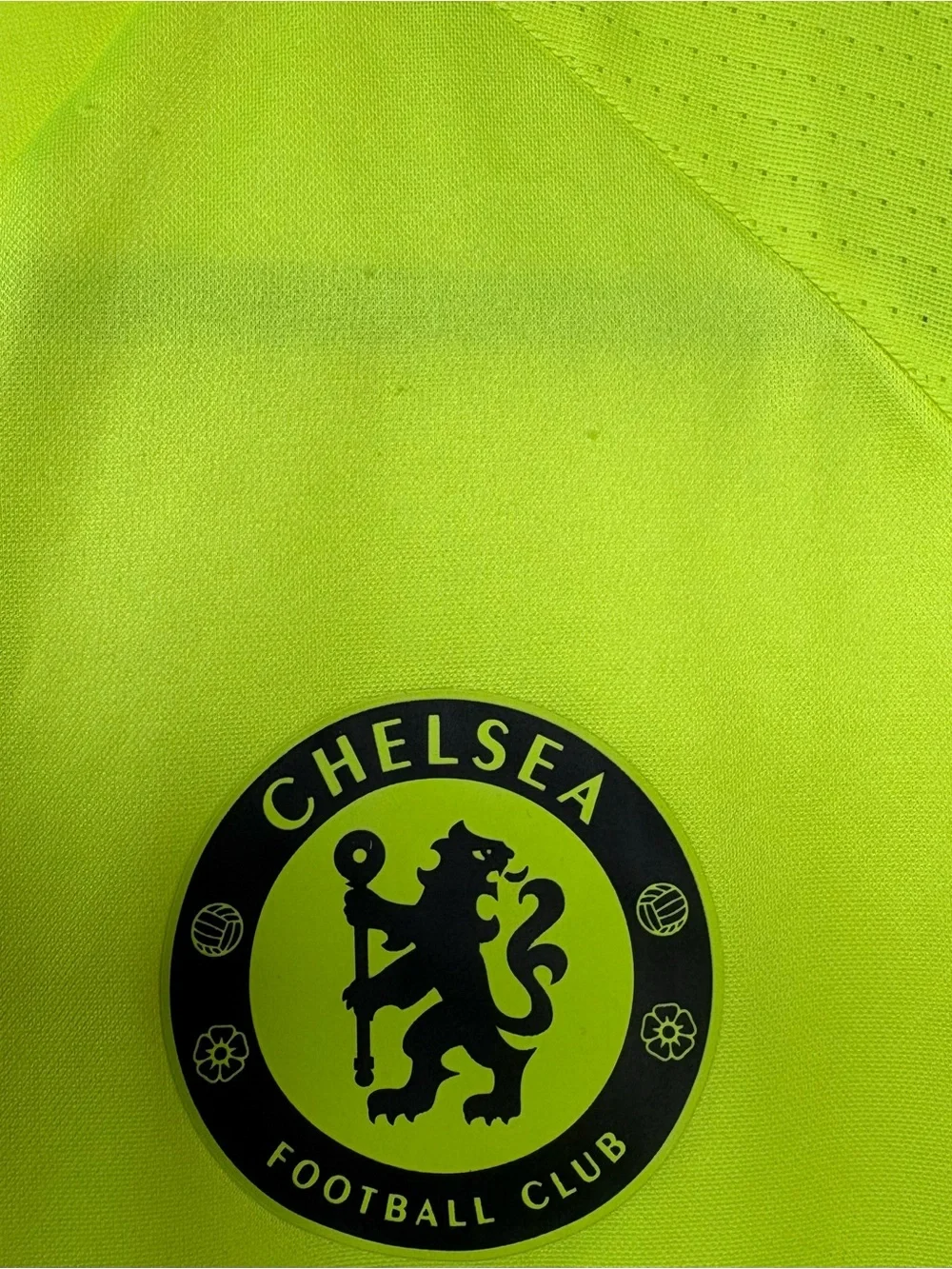 2016-2017 Adidas Carabao Cup Jersey Chelsea Neon Yellow Size Large